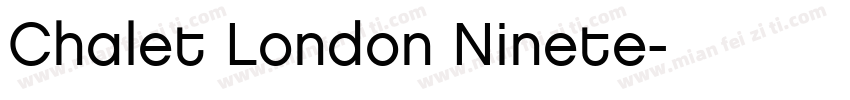 Chalet London Ninete字体转换